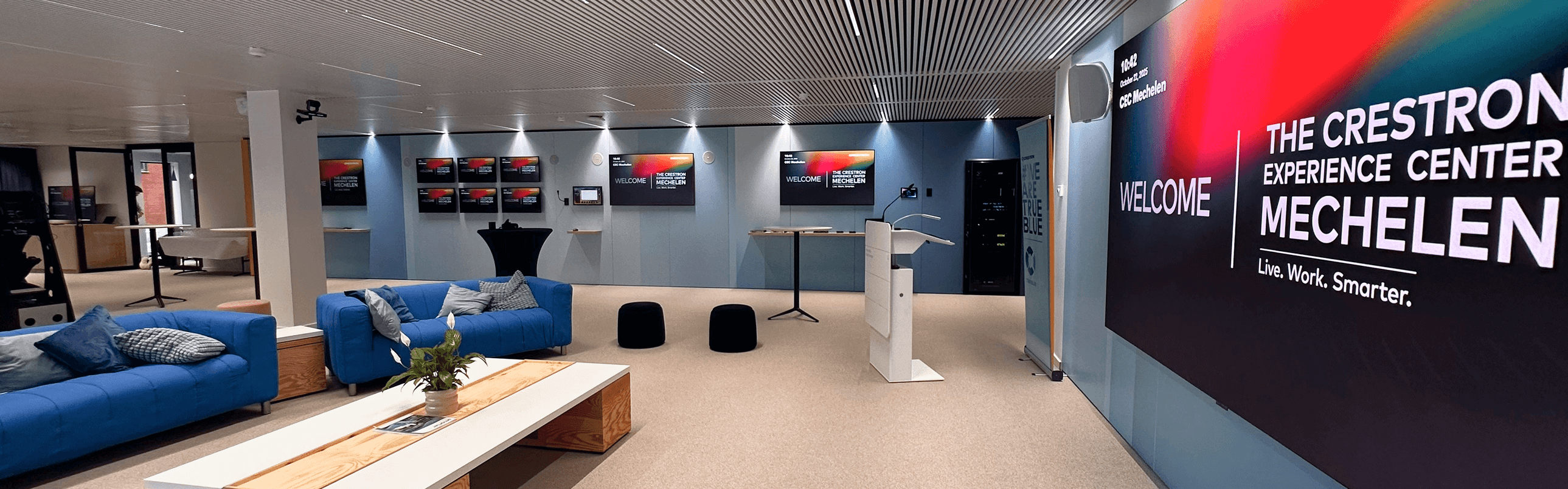 Inside the Crestron Experience Center in Mechelen