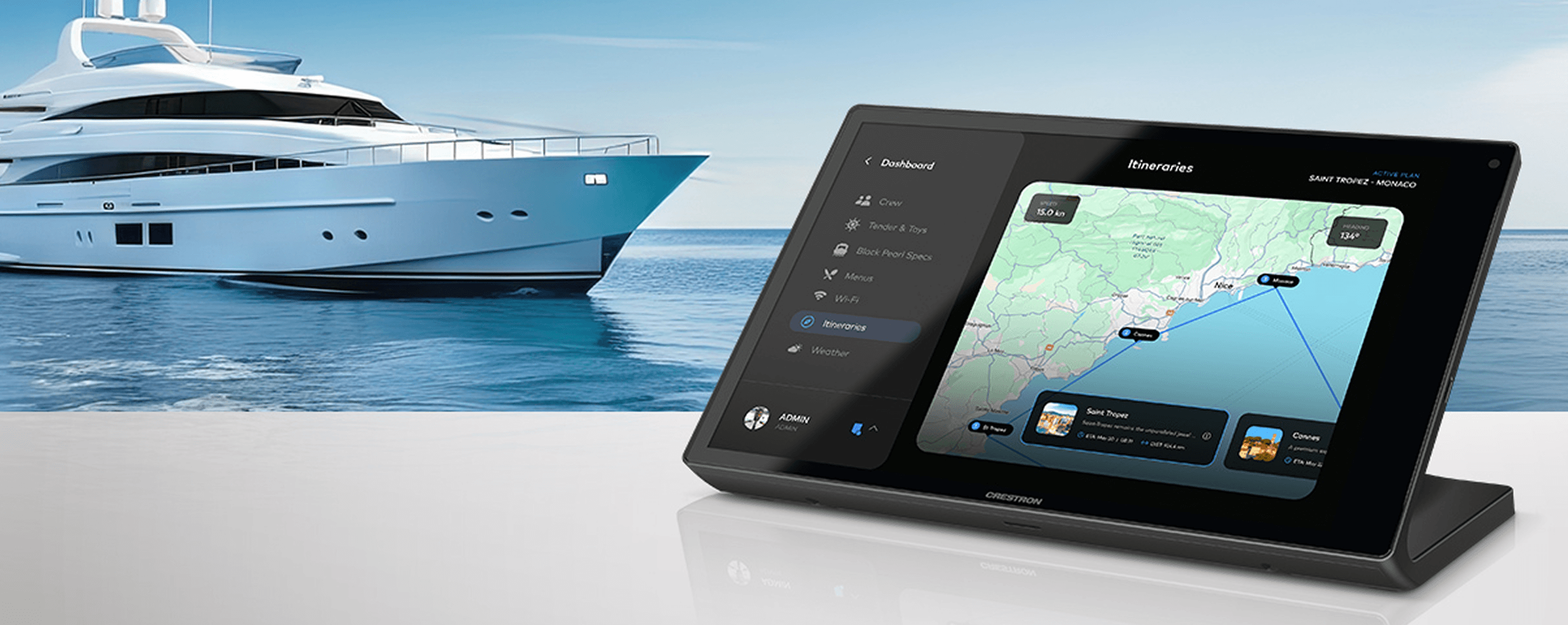 Crestron 80 Series Touch Screens: Built for Custom Marine Programming
