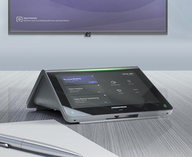 crestron soundbar with camera