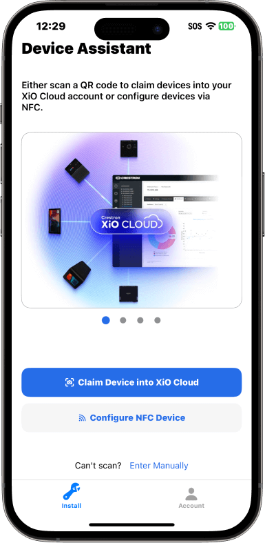 Press Claim Device into XiO Cloud