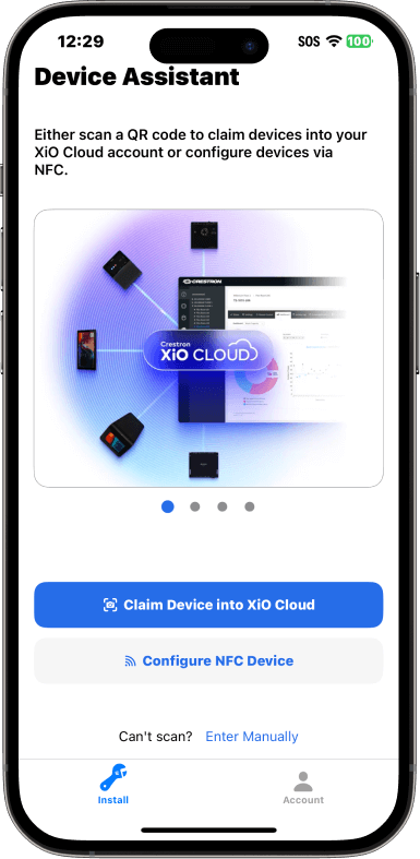 Press Claim Device into XiO Cloud
