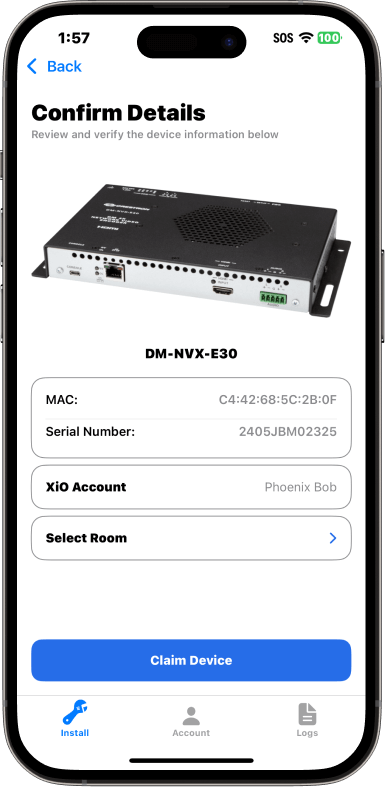 Review and confirm device details