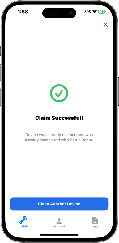 Click Claim Another Device to add more